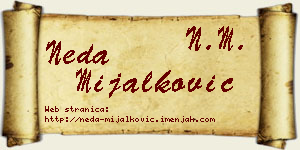 Neda Mijalković vizit kartica